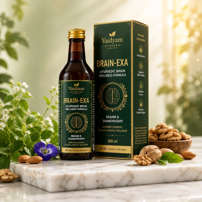 Vaidyam Brain-Exa | Ayurvedic Brain Wellness Formula | Brahmi & Shankhpushpi