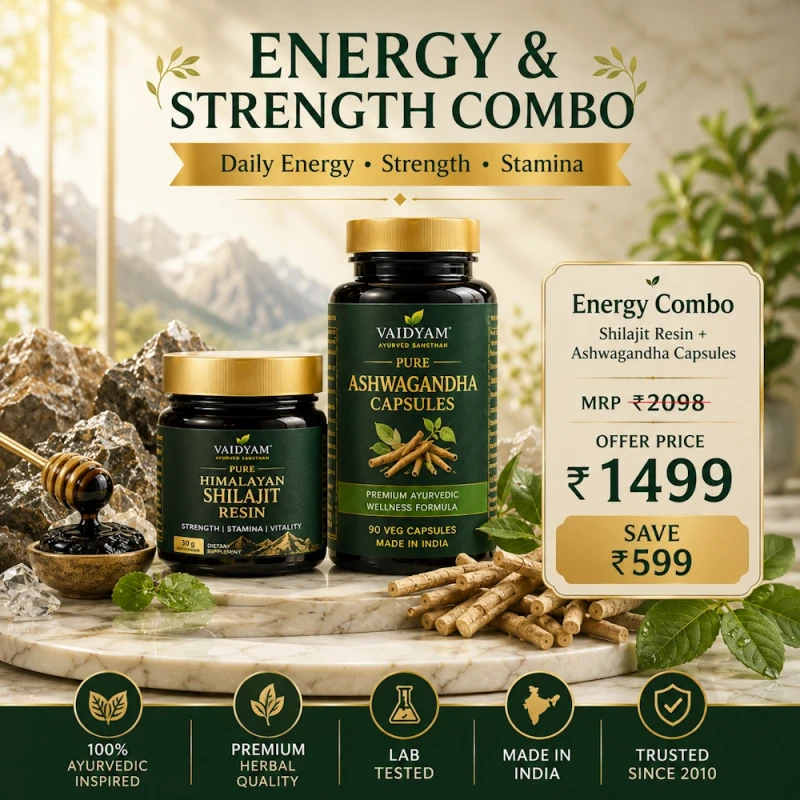 Pure Himalayan Shilajit Resin + Ashwagandha Capsules