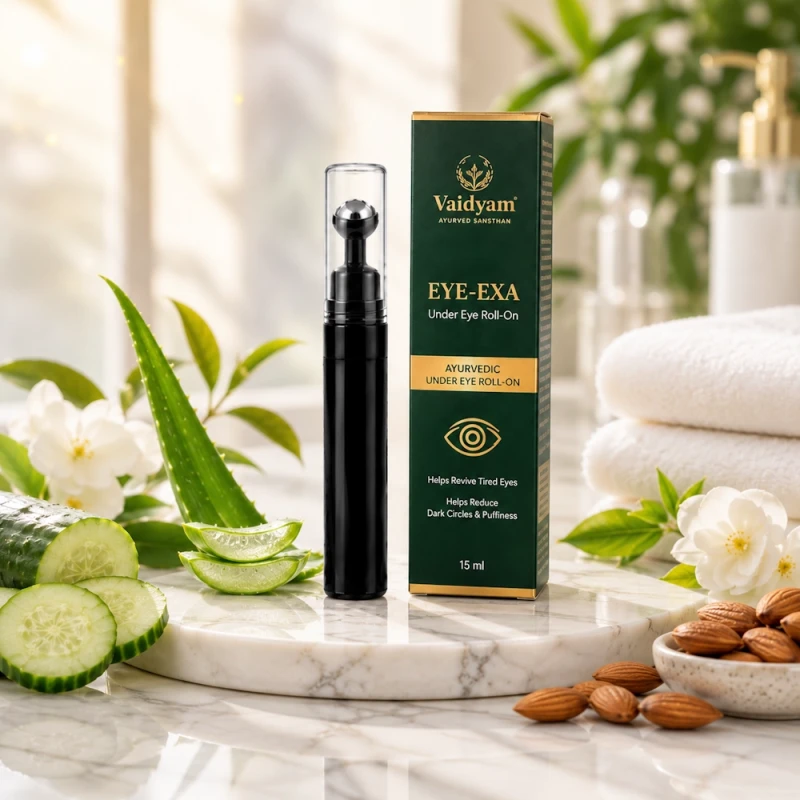 Vaidyam Eye-Exa | Ayurvedic Under Eye Roll-On | Cooling Eye Care