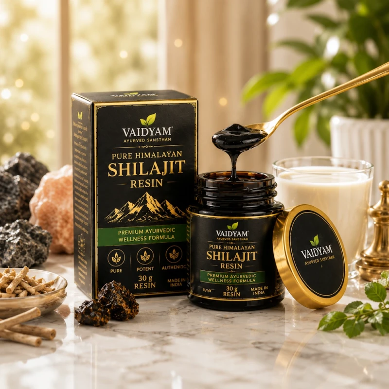 Vaidyam Pure Himalayan Shilajit Resin | Premium Ayurvedic Wellness Formula | 30 g
