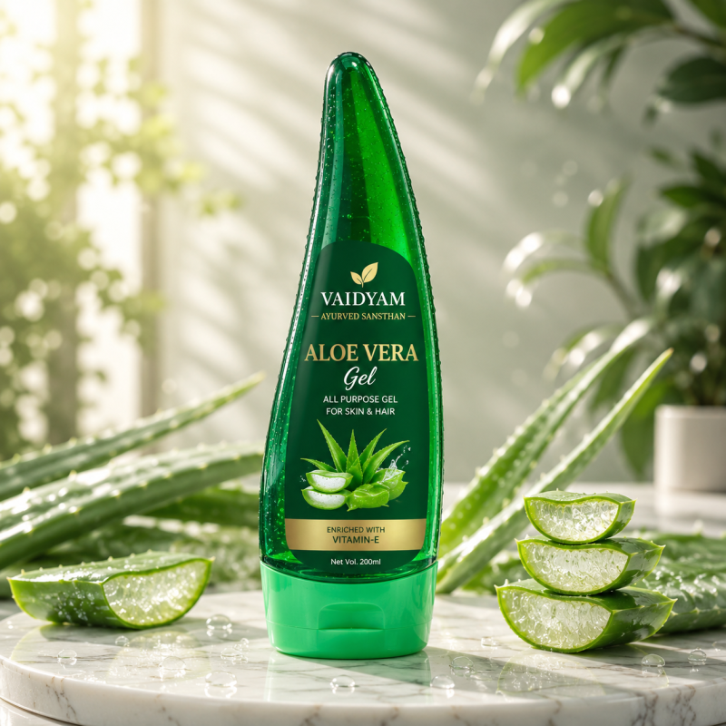 Vaidyam Aloe Vera Gel with Vitamin E | Daily Hydrating Face & Body Gel
